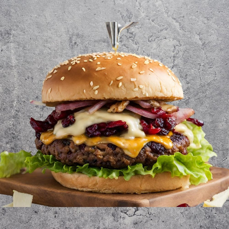Wildburger mit Preiselbeeren und karamellisierten Zwiebeln - kumitzbervg.com
