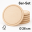 6er - Set Schneidebretter rund Ø 26 cm – FSC® Ahornholz mit Saftrille - kumitzbervg.com