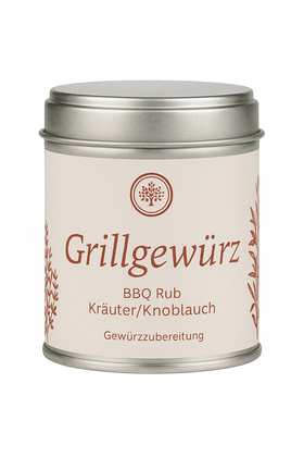 Grillgewürz „BBQ Rub Kräuter - Knoblauch“ – 85 g | Mediterrane Gewürzmischung mit Knoblauch & Kräutern - kumitzbervg.com