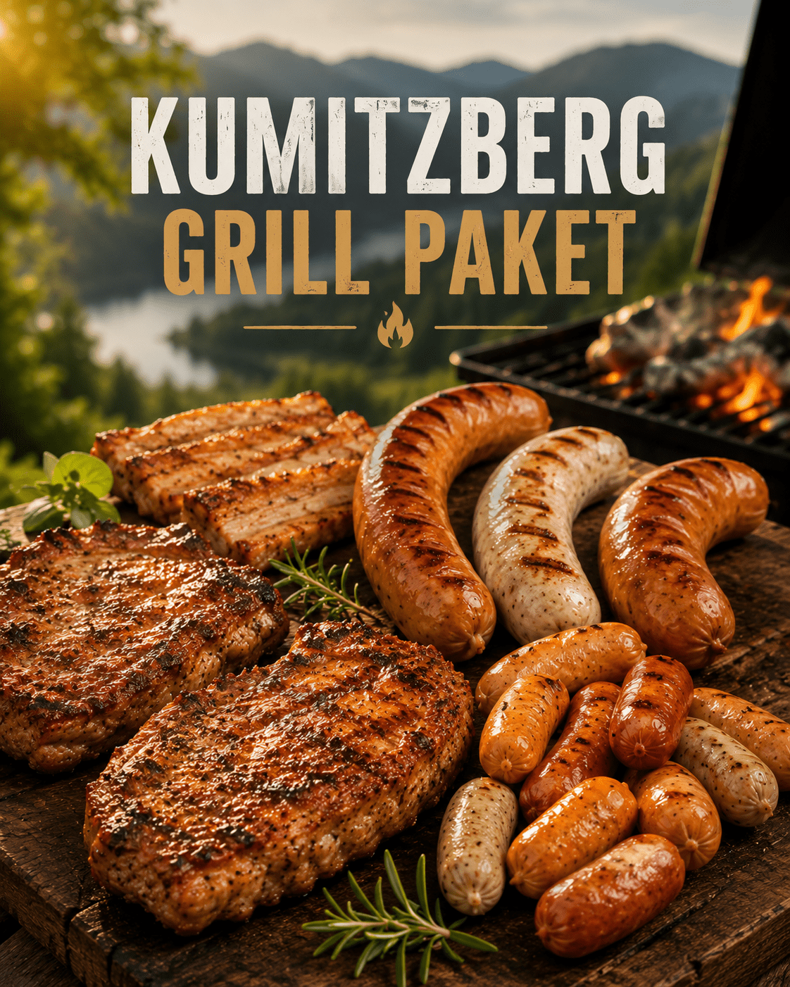 Grillpaket Kumitzberg – Frisches Schweinefleisch & Würstelvielfalt | 1,8 kg - kumitzbervg.com