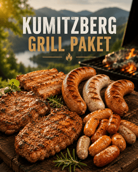 Grillpaket Kumitzberg – Frisches Schweinefleisch & Würstelvielfalt | 1,8 kg - kumitzbervg.com