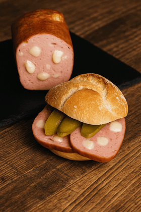 Käseleberkäse – ca. 500 g | Rauchofen - Leberkäse mit Käse | Backfertig & herzhaft genießen - kumitzbervg.com