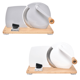 Premium Hand - Allesschneider aus Edelstahl | Hochwertige Holzplatte | Präzises Schneiden - kumitzbervg.com