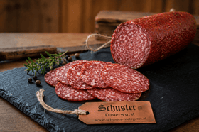 Schuster Dauerwurst – 330 g | Traditionelle Rohwurst aus Österreich | Ideal für die Jause - kumitzbervg.com