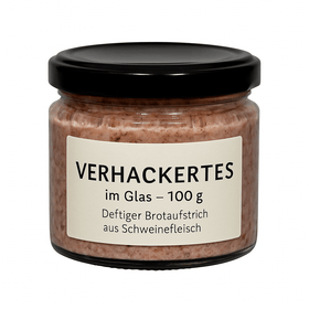 Verhackertes im Glas – 100 g | Deftiger Brotaufstrich aus Schweinefleisch - kumitzbervg.com